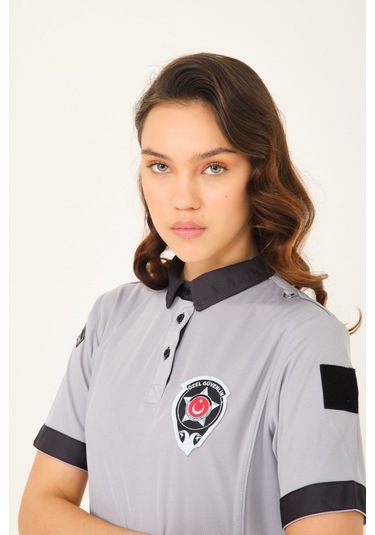 Yeni Tip Kamu Güvenlik Yazlık Sweatshirt Kadın Gri