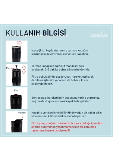 En Iyi Öğretmen Isme Özel French Pressli Çelik Termos Antrasit