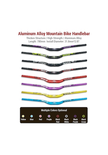Geeroyoo Hafif Alüminyum Mtb Bisiklet Gidonu, 31.8mm Montaj Çapı, 780mm Uzunluk, Hız Ve Kontrol İçin İdeal, Mor Ve Siyah Seçenekli. Mor