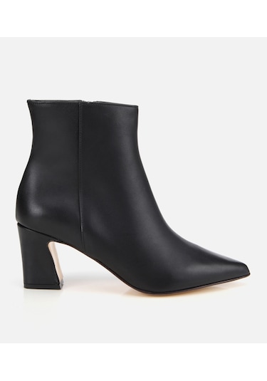 Hotiç Kadın Deri Siyah Sivri Burunlu Bilekte Topuklu Bot 01boh312690a100 01boh312690a100 Siyah