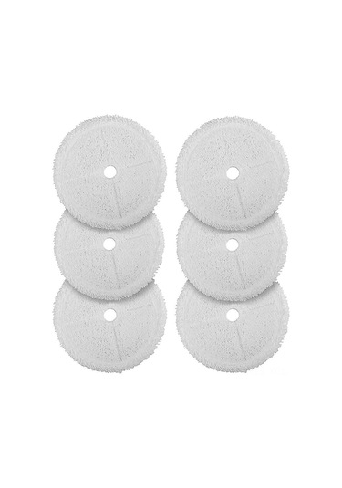 Konesam Bissell 2859/3115 Serisi İçin Mikrofiber Mop Yedek Pad, 6 Adet, Ahşap/seramik/zemin Temizliği, 13cm Beyaz