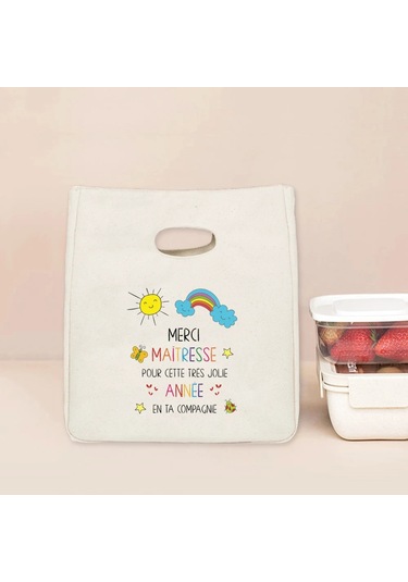 Menıscounter Öğretmen Termal Bento Çantası - Yemek Soğutucu Hediye Tote11 L Altın