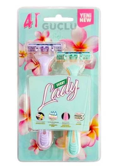 Derby Lady Platinum 3 Bıçaklı Tıraş Bıçağı 4'lü Paket