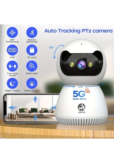 Xuweiwei Jooan 2mp Full Hd Güvenlik Kamerası St9c 32g Card Renkli Gece Görüşü İki Yönlü Ses Hareket Algılama 5g 2 4g Wifi Ev İçi Gözetim