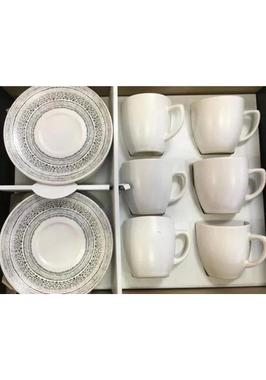 Keramika 5747 Beyaz Kahve Fincan Takımı 6 Lı