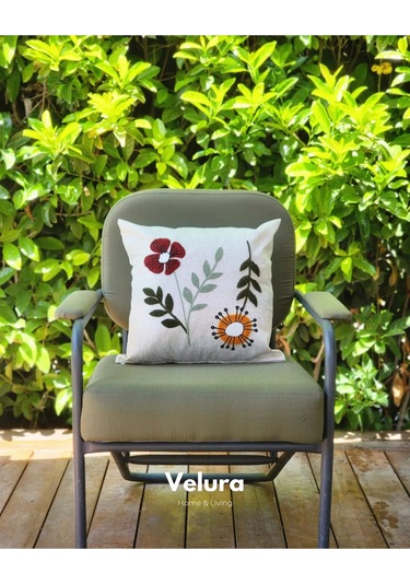 Dekoratif Kırlent & Pinterest Kırlent & Keten Kumaş - Nakış İşleme & A14 Su Yeşili