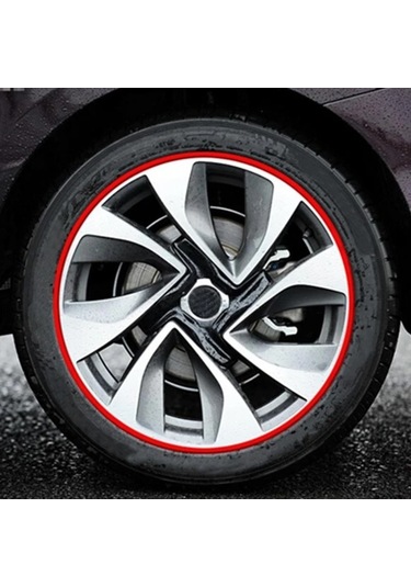 Willowhaven Kırmızı Jant Koruyucu Lastik Şerit Varyantvalue Jant Kenarı Kolluğu