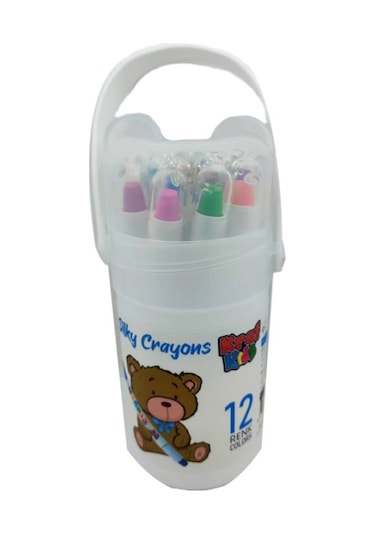 Kraf Kıds Pastel Boya Sılky Crayon 12 Lı Kk500 Çok Renkli