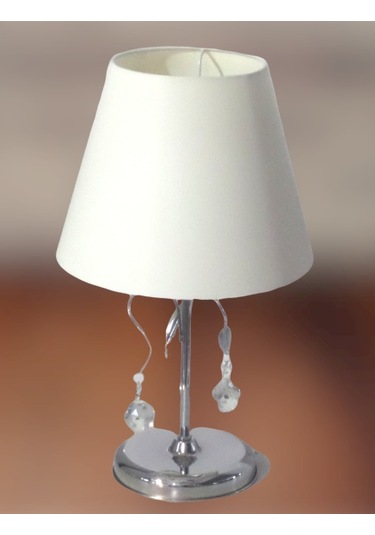 Krem Yatak Odası Taşlı Abajur Diğer