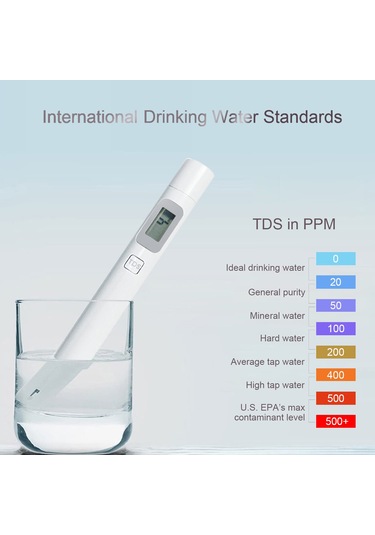 Jeemson Su Kalitesi Testeri - 0-9999 Ppm Aralığı, Otomatik Sıcaklık Dengelemesi Ve Kapatma Özelliği Tds Test Aleti