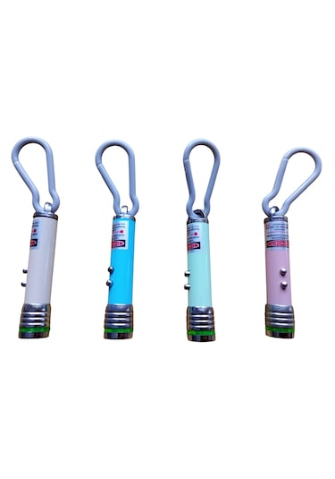 Mini Askılı Lazer El Feneri Flaşörlü Fener Lazer Normal Fener