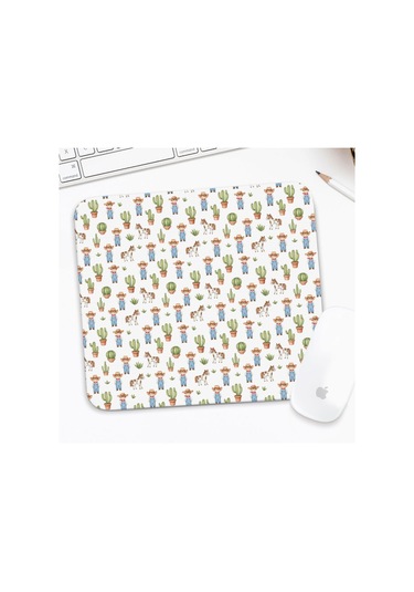 Horse Temalı Mouse Pad, Dikişli Kenar, Pürüzsüz Doku, Su Geçirmez Kaymaz Kauçuk Taban, 20x22.5cm-a6