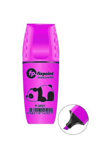 Mini Fosforlu Kalem 1 Adet Fixpoint Minik Küçük Fosforlu İşaret Kalemi 5 Mm Canlı Renkler Okul Öğrenci Büro Ofis Pembe