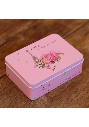 Dikdörtgen Kutu Hediye Kutusu Sevgililer Günü Hediye Kutusu Love İs All You Need Pembe 6 Lı