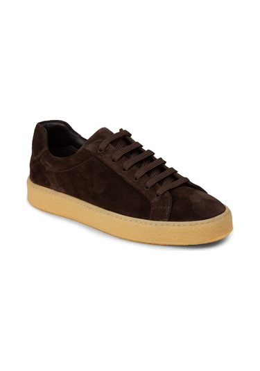 Deery Erkek Hakiki Süet Kahverengi Sneaker - 02018mkhvc04