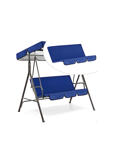 Mavi 150x50x10cm Veranda Salıncak Minder Örtüsü, Hava Koşullarına Dayanıklı Koltuk Değiştirme Kapakları, Dış Mekan Mavi
