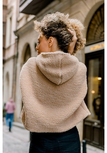 Scorp Chic Casual Kadın Peluş Yelek Camel Standart Çok Renkli