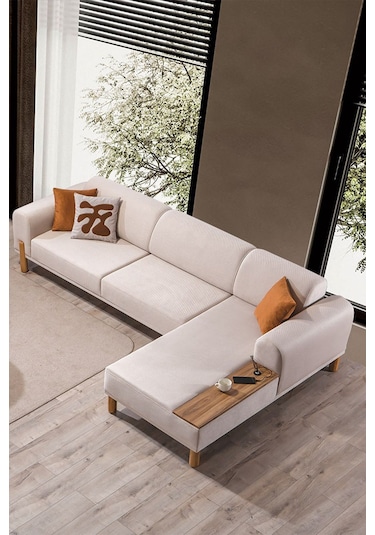 Moster Bohem Köşe Koltuk Takımı Krem