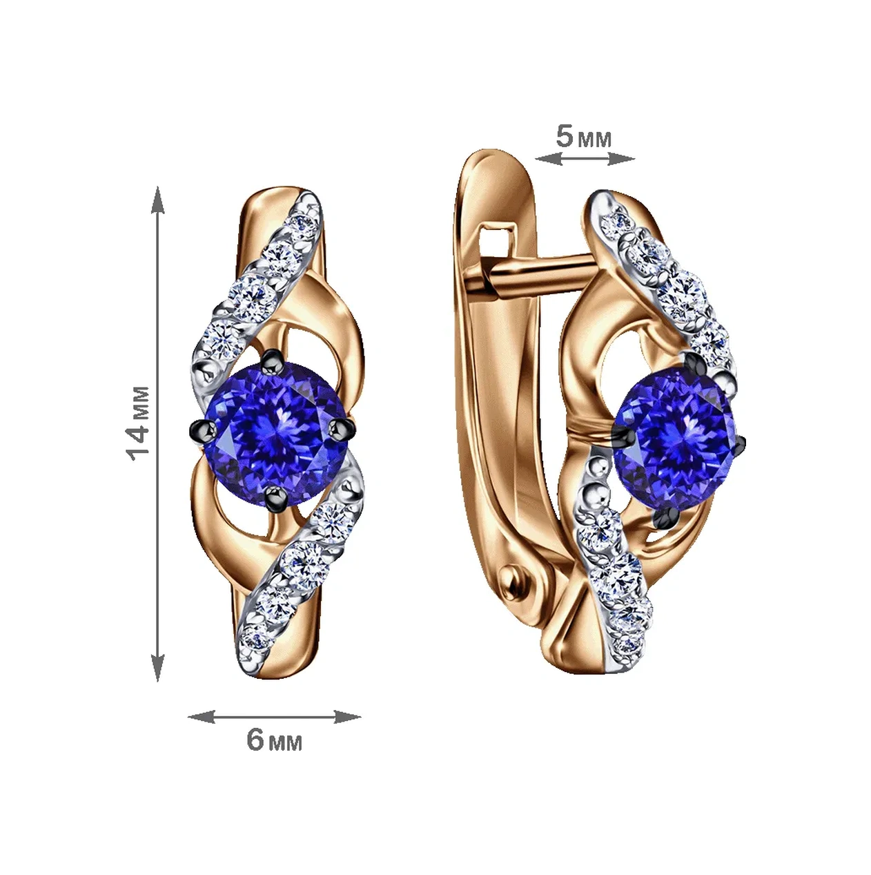 Veronika Jewelry Factory 925 Ayar Gümüşten Klasik Fiyonitlı Raylar Küpeler 211828700 Altın