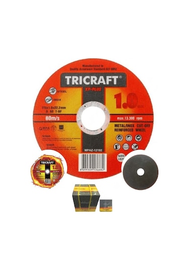 Tricraft Inox Metal Kesici Taş 25 Adet 115x1.0x22 mm