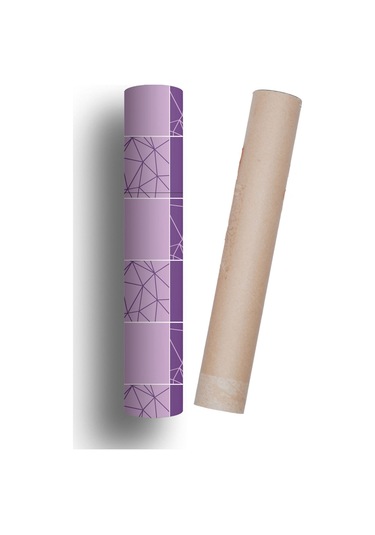 Tezgah Arası Mutfak Kendinden Yapışkanlı Folyo Kaplama Mor Fayans Desen 60cmx100cm