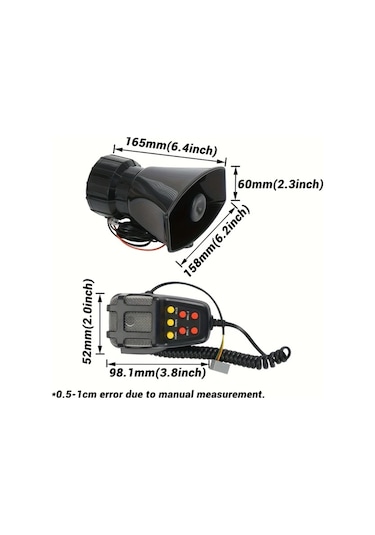 Xuweiwei 12v Hoparlör Ve Mikrofonlu Araç Alarmı - Yüksek Sesli Motosiklet Alarmı, Abs Malzeme