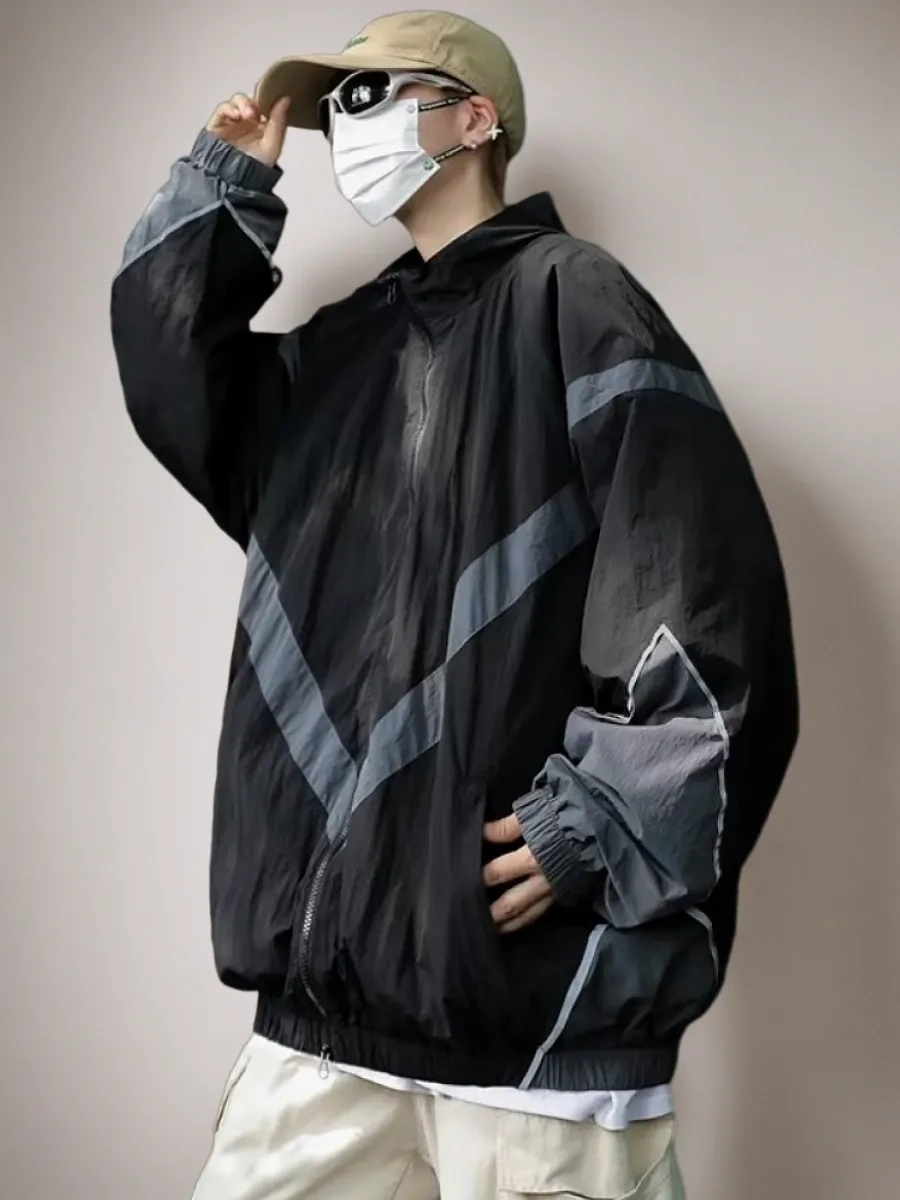 Retro 90'lar Oversize Vintaj Y2k Rüzgarlık 430650839 Siyah