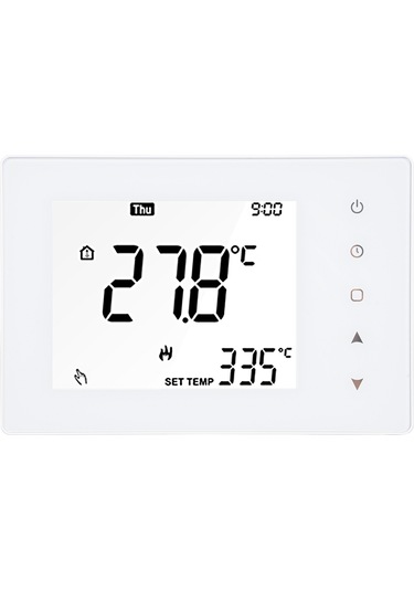 Geeksen Tp818gc Beyaz Akıllı Isıtma Kontrol Cihazı - Lcd Dokunmatik Ekran, Haftalık Programlama, 5a Gaz Kombi Termostatı