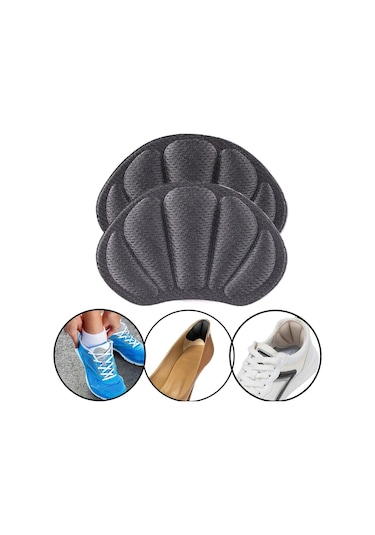 Ayakkabı Vurma Önleyici Siyah Bez Ped Yapışkanlı Dolgulu Topuk Arkası Koruma Tabanlık
