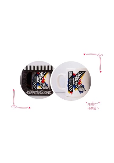 K Harfli Bardak Tasarımı Beyaz