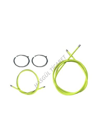 Hsgl Bisiklet Fren Neon Sarı Kablo Tel Papuç Pipo Set