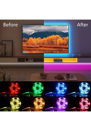 Suofeng 24v Rgb Led Şerit Işık - 30 Metre Bluetooth Müzik Kontrollü, 44 Tuşlu Kumanda Su Geçirmez Değil