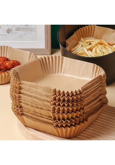 Cordial 100'lü Sarı Airfryer Pişirme Kağıdı - Yapışmaz Fırın Ve Mikrodalga İçin Sağlıklı Yağsız Pişirme