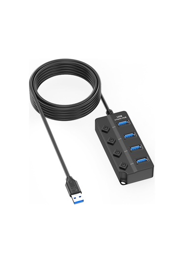 Multidevice Bağlantısı Usb Hubs Usb Splitter 7/4 Bağlantı Noktası, Ayrı Anahtarlar, Ofis Kullanımı İçin Hızlı Veri Aktarımı