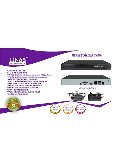 16 Kanal Nvr Ip Xmeye Kayıt Cihazı