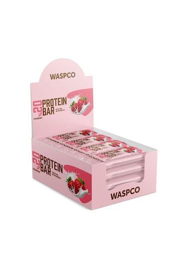 Waspco Çilekli Protein Bar 40g x 12 Adet