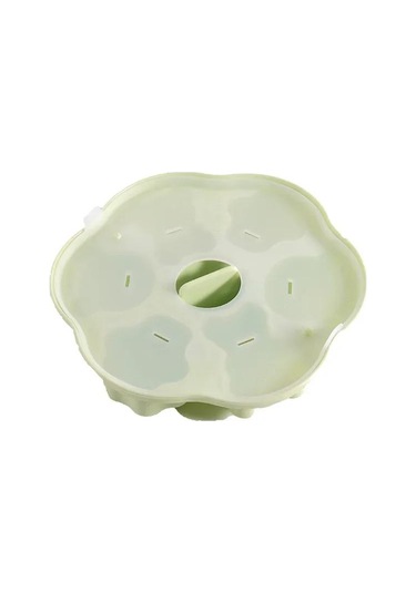 Gıda Sınıfı Silikon Dondurma Jöle Kalıbı Kapaklı Sevimli Çizgi Film Şekilli Jöle Süt Jölesi Bebek İçin Buz Küpü Kalıbı Mutfak Aletleri Yeşil