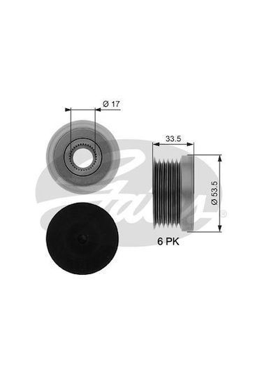GATES OAP7111 ALTERNATÖR KASNAĞI RULMANLI BMW 1 E81 E87 -BMW 3 E3