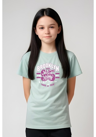 Fyk Kids Kız Çocuk Broklyn 95 Baskılı Alt-üst Takım Mint Yeşil Mint Yeşili