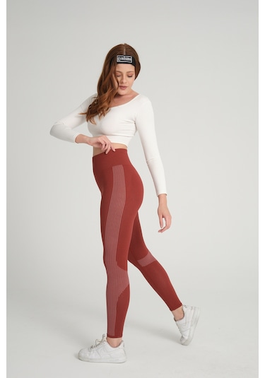 Wind Kiremit Kalçası Büzgülü Push Up Tayt