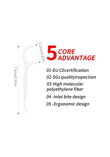 Willowhaven 4 Paket 200 Adet Rımı Smıle Pratik Diş İpi Çubuğu Yemek Sonrası Ağız Hijyeni