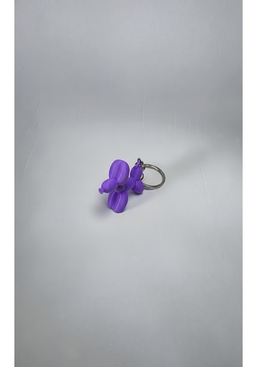 Balon Köpek Anahtarlık Mor
