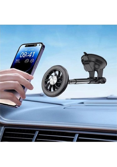 Blue Spectrum H-ct138 Ekstra Güçlü Manyetik Araç İçi Telefon Tutucu Siyah