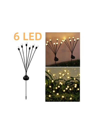 Allilit 6/8/10 Led Güneş Enerjili Bahçe Işıkları, Veranda Yolu Dekorasyon İçin Su Geçirmezmavi Mavi