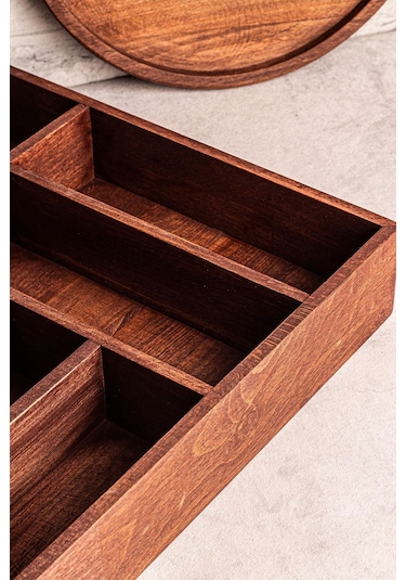 Snippy Holdy - Çekmece İçi Kaşıklık Kepçelik Düzenleyici 6 Bölmeli Çekmecelik Ahşap