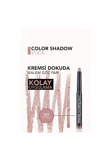 Flormar Color Shadow Asansörlü Kalem Far 004 Rosy Nude - 8682536039444