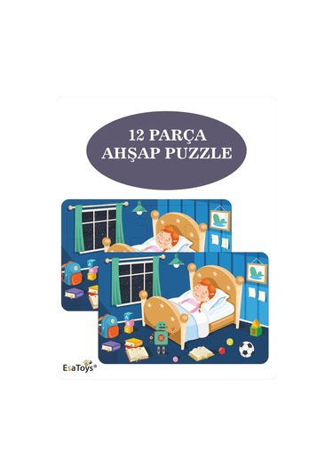 Ahşap Çocuk Puzzle 12 Parça-59