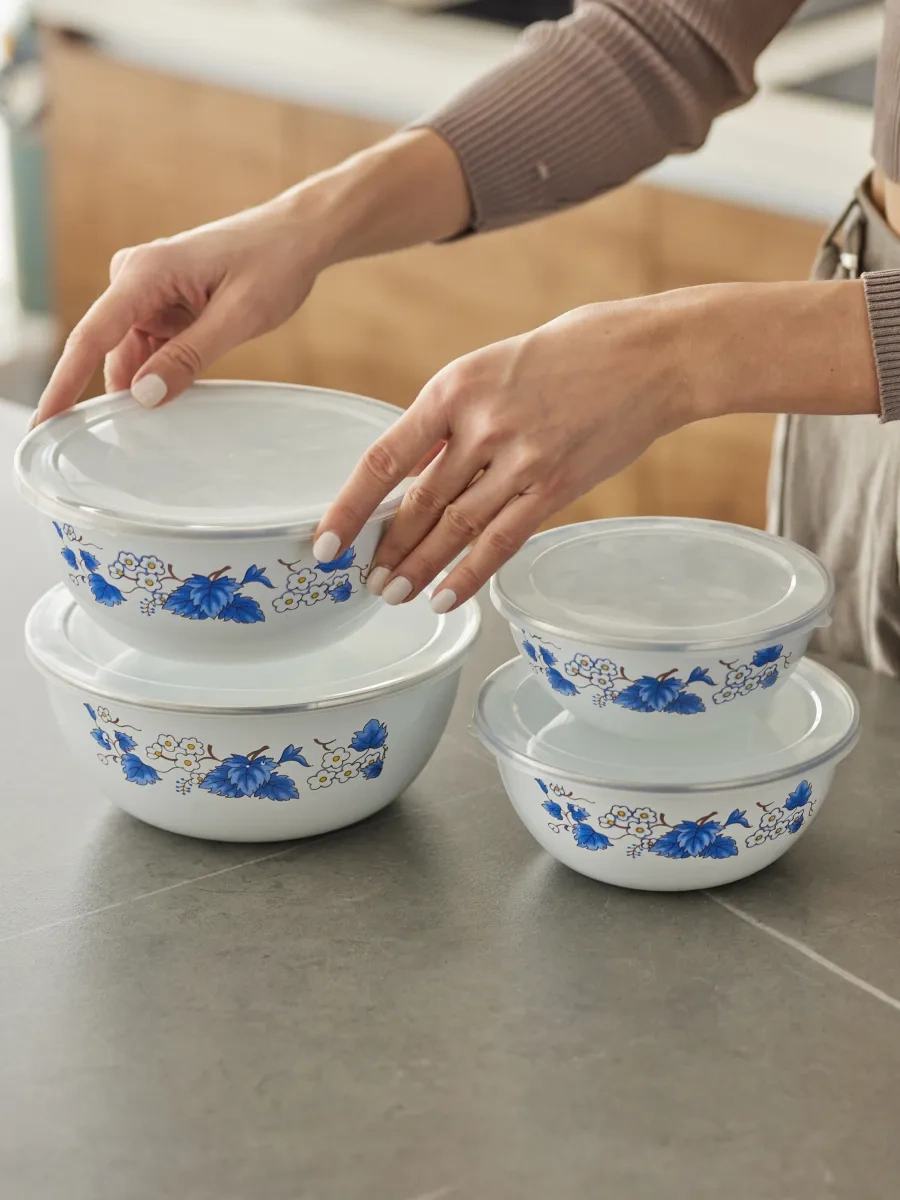 Supretto 4'lü Yemek Saklama Kabı Seti 336342344 Beyaz