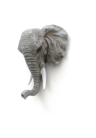 Dekoratif Fil Kafası Askılık Modern Duvar Dekoru Ev Dekorasyon Duvar Askılığı Eskitme 001