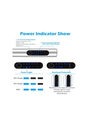 Cam Takı Ahşap Tırnak Gravürü İçin Elektrikli Gravür Kalem Seti